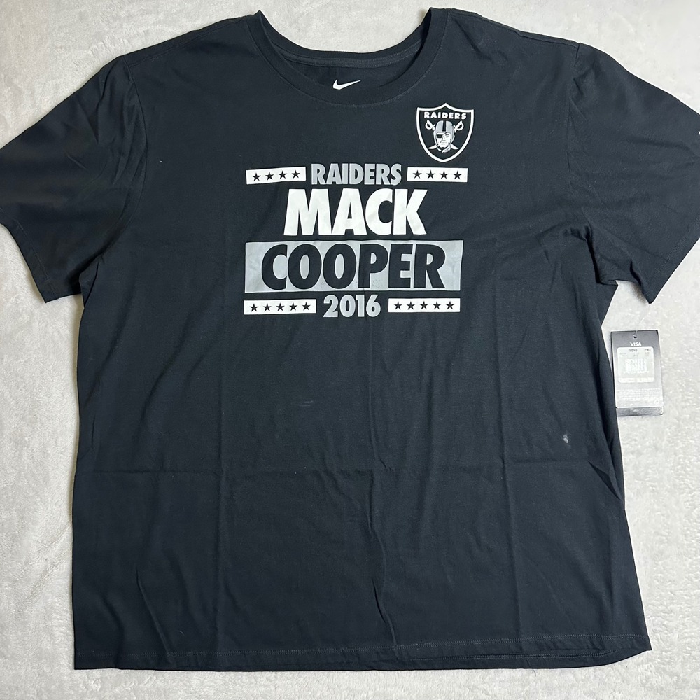 NWT Nike Raiders Mack Cooper 2016 T-Shirt Men's 2XL Black NFL Khalil Amari Retro